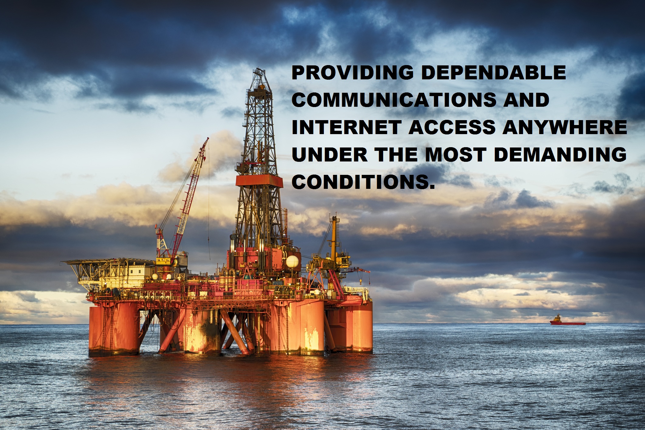 HDR of Offshore drilling rig at day